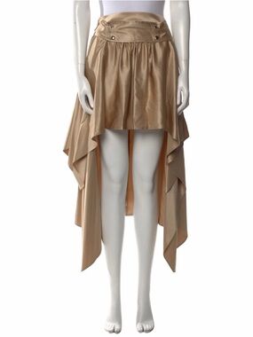Sies Marjan Champagne High-Low Silk Skirt neutrals